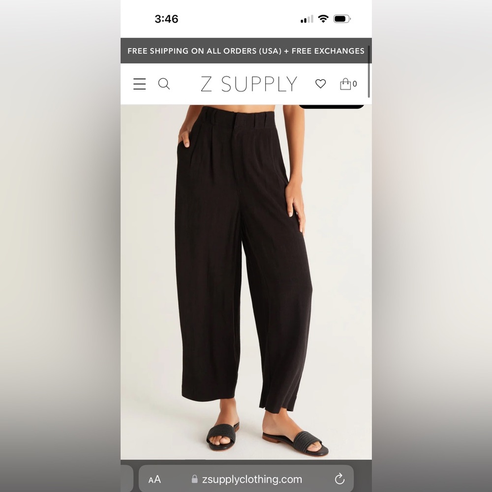 Z Supply Farah Pant in Cream. Style sold out online. Size M